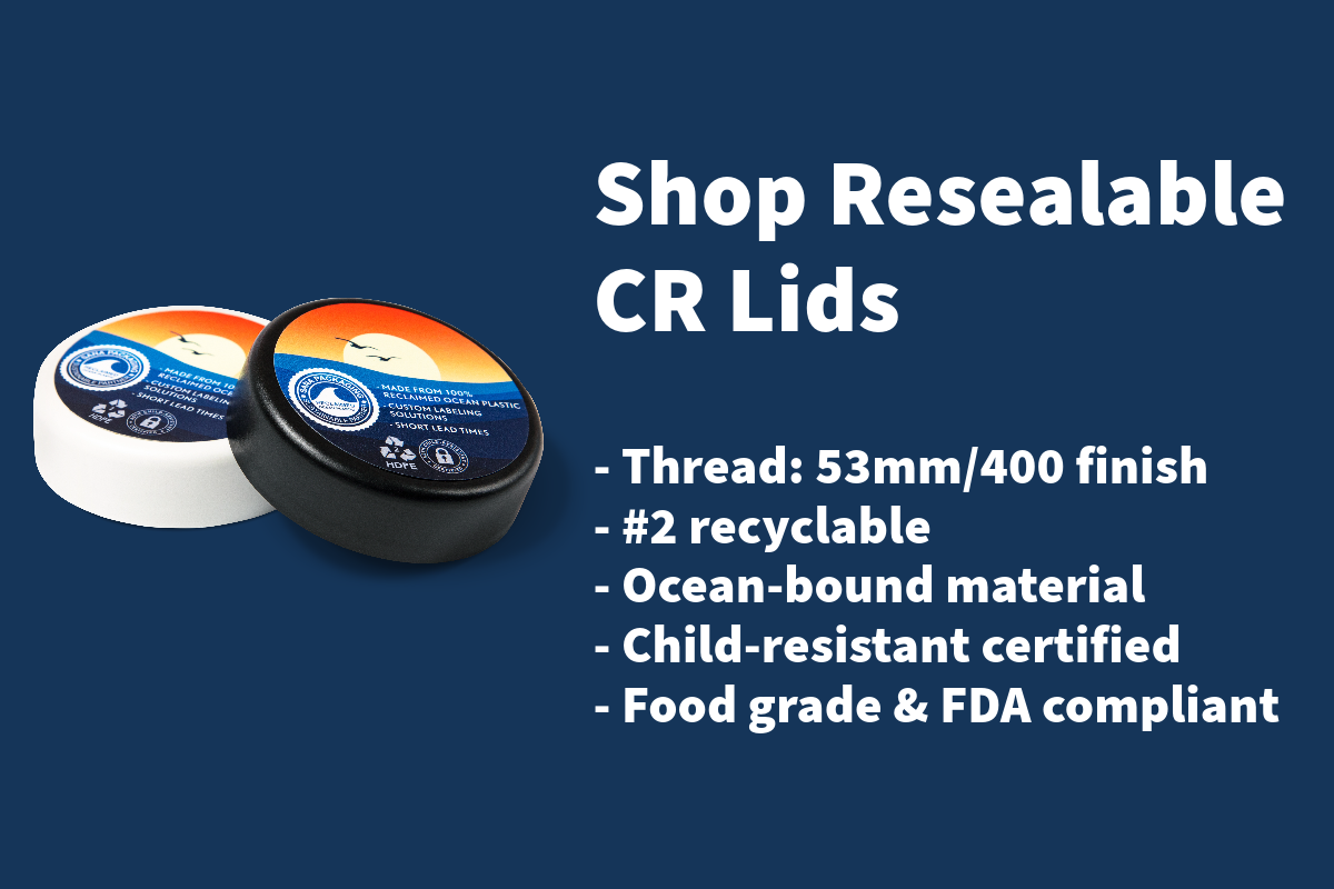 Shop resealable child resistant cannabis lids