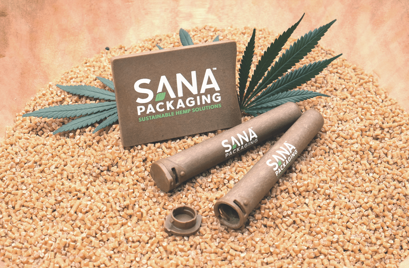 Plant-based hemp plastic cannabis packaging