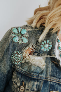 Turquoise Cluster Pin