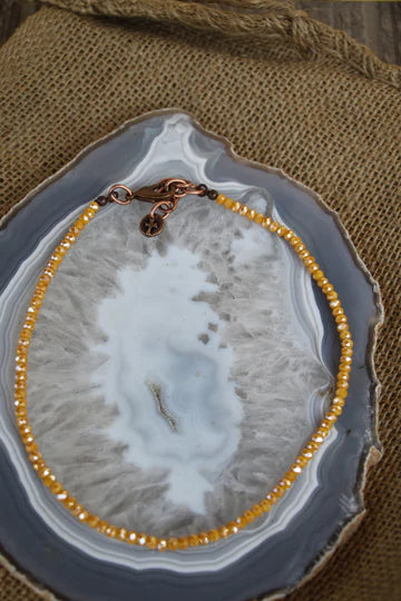 Mustard Crystal Choker