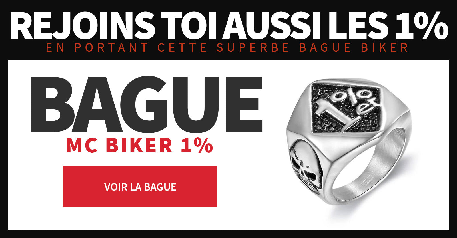 Bague biker 1%