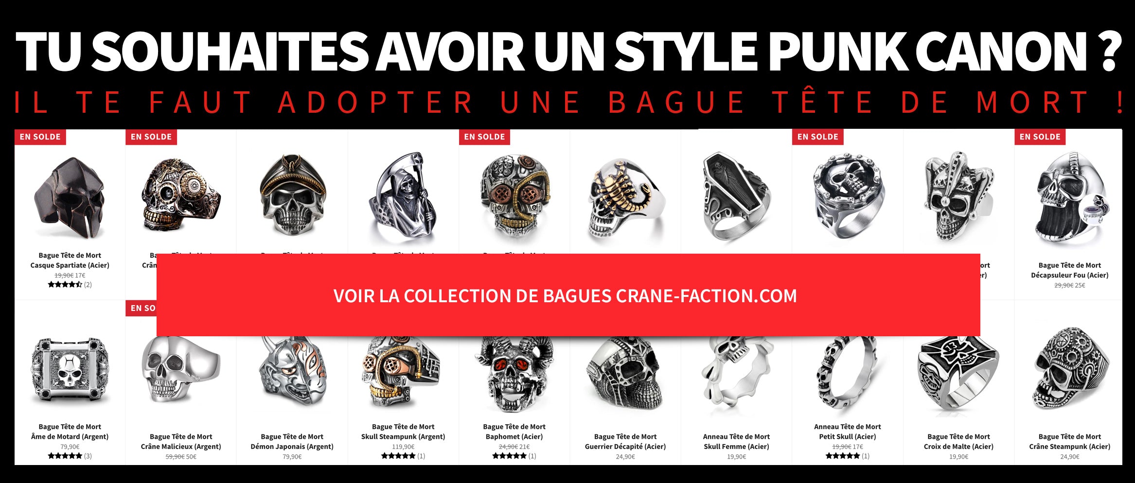 Bague crâne