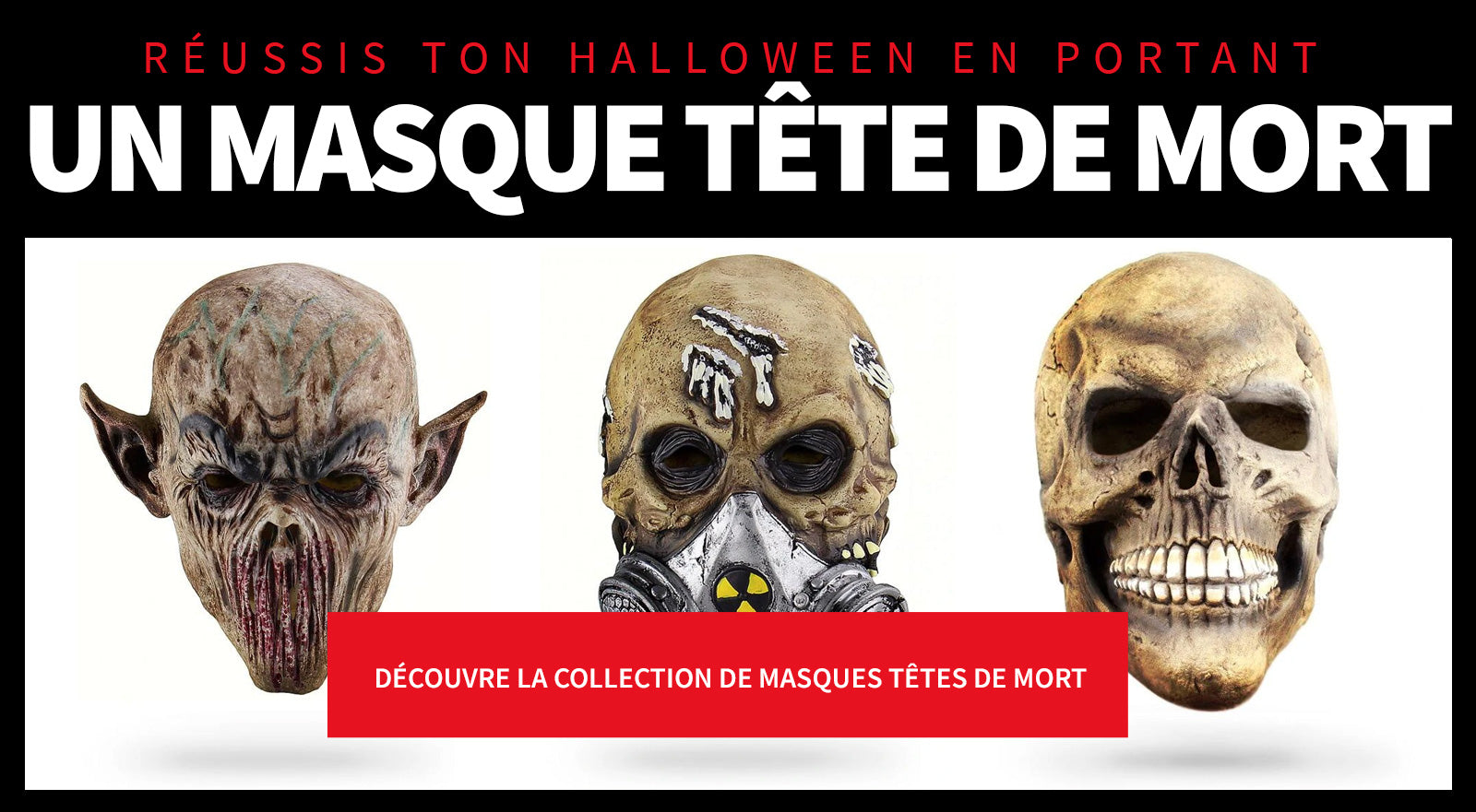 Masque tête de mort adulte Halloween : Deguise-toi, achat de Masques
