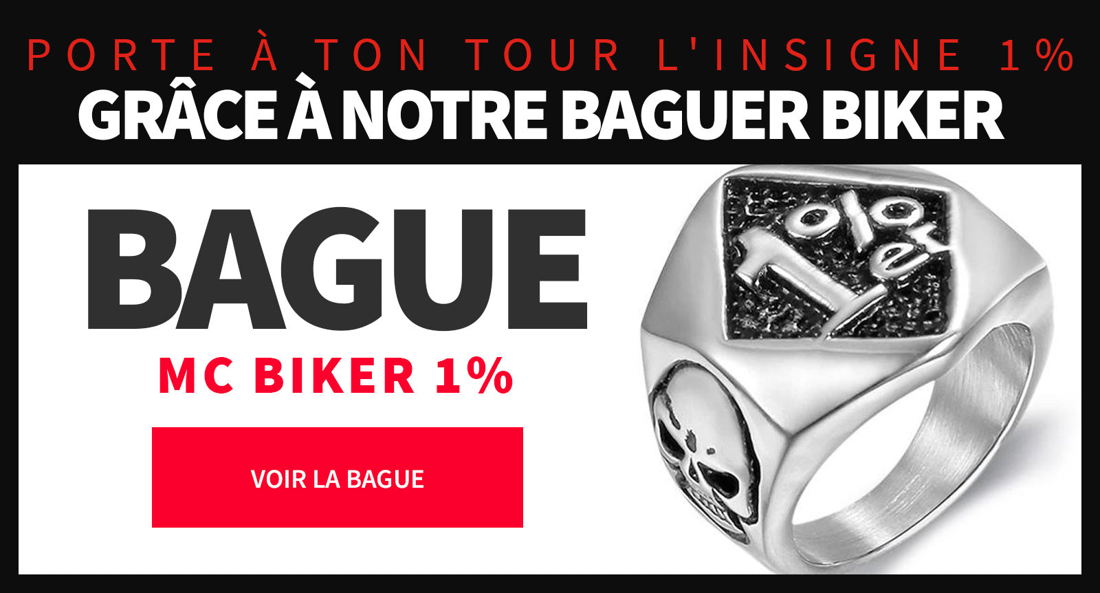 Bague biker 1%