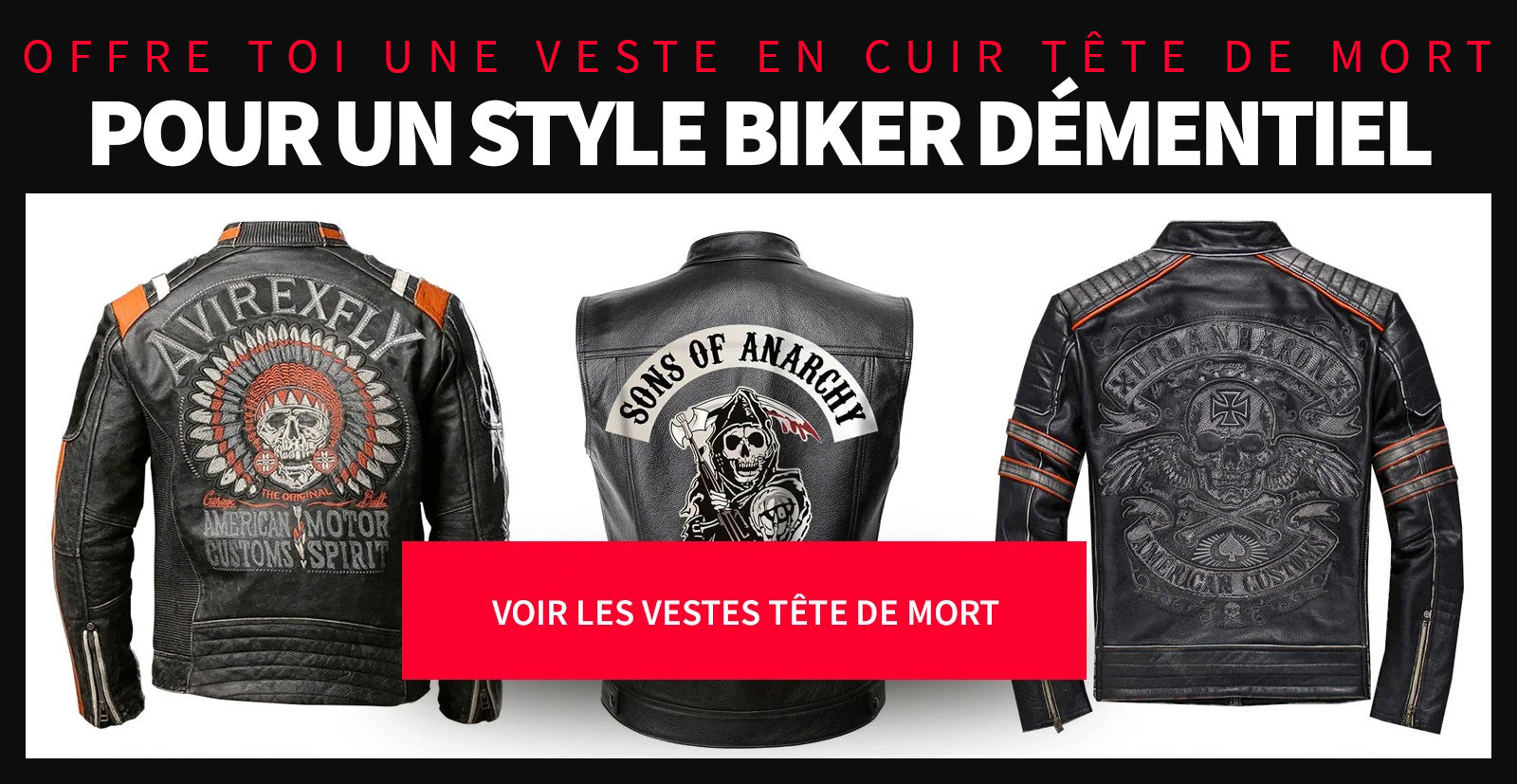 Veste biker homme