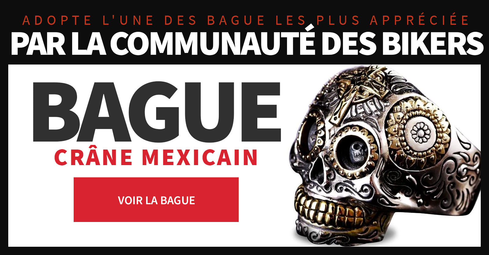 Bague crâne mexicain