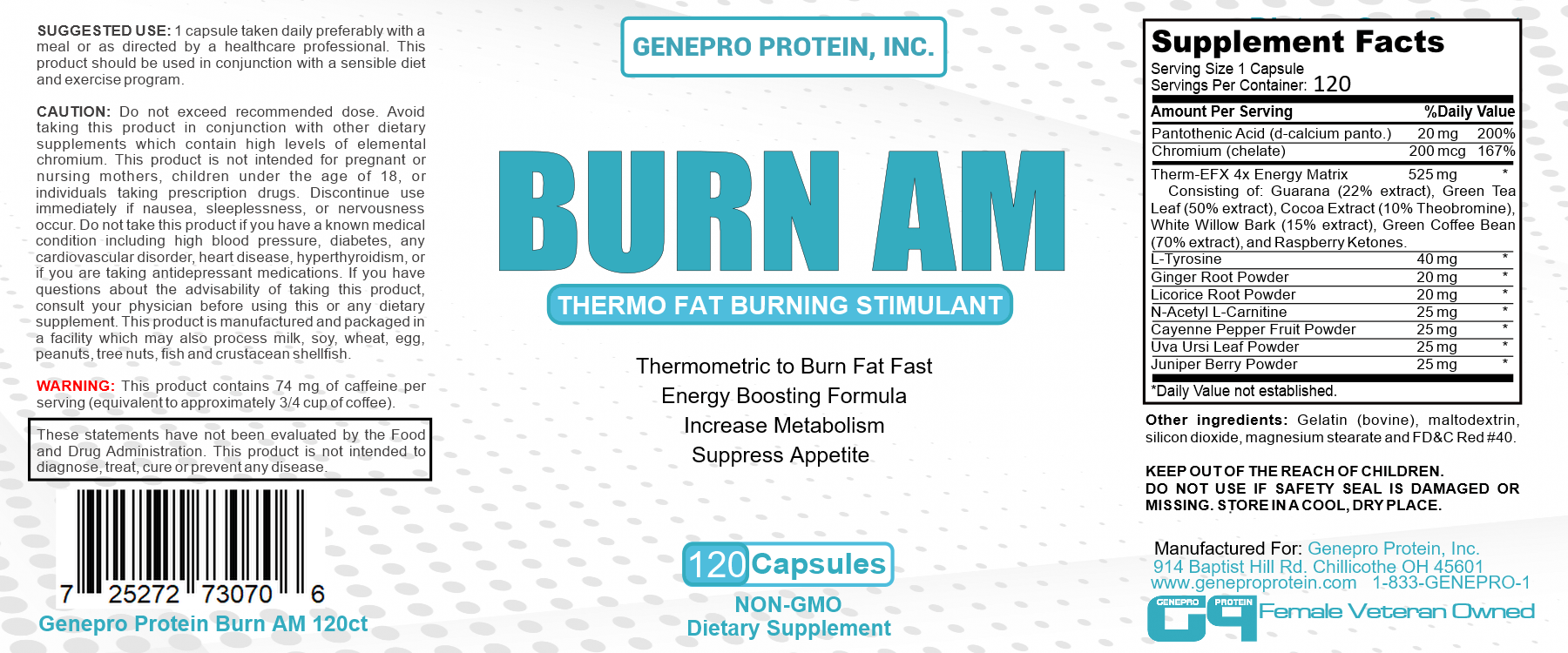 ThermoBurn Thermogenic Formula for Extreme Fat Burning - GenePro Protein product image