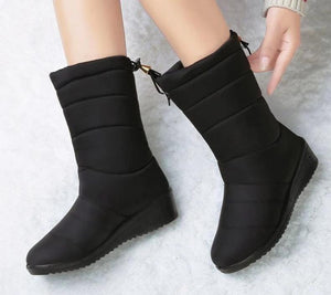 High Womens Waterproof Winter Boots 