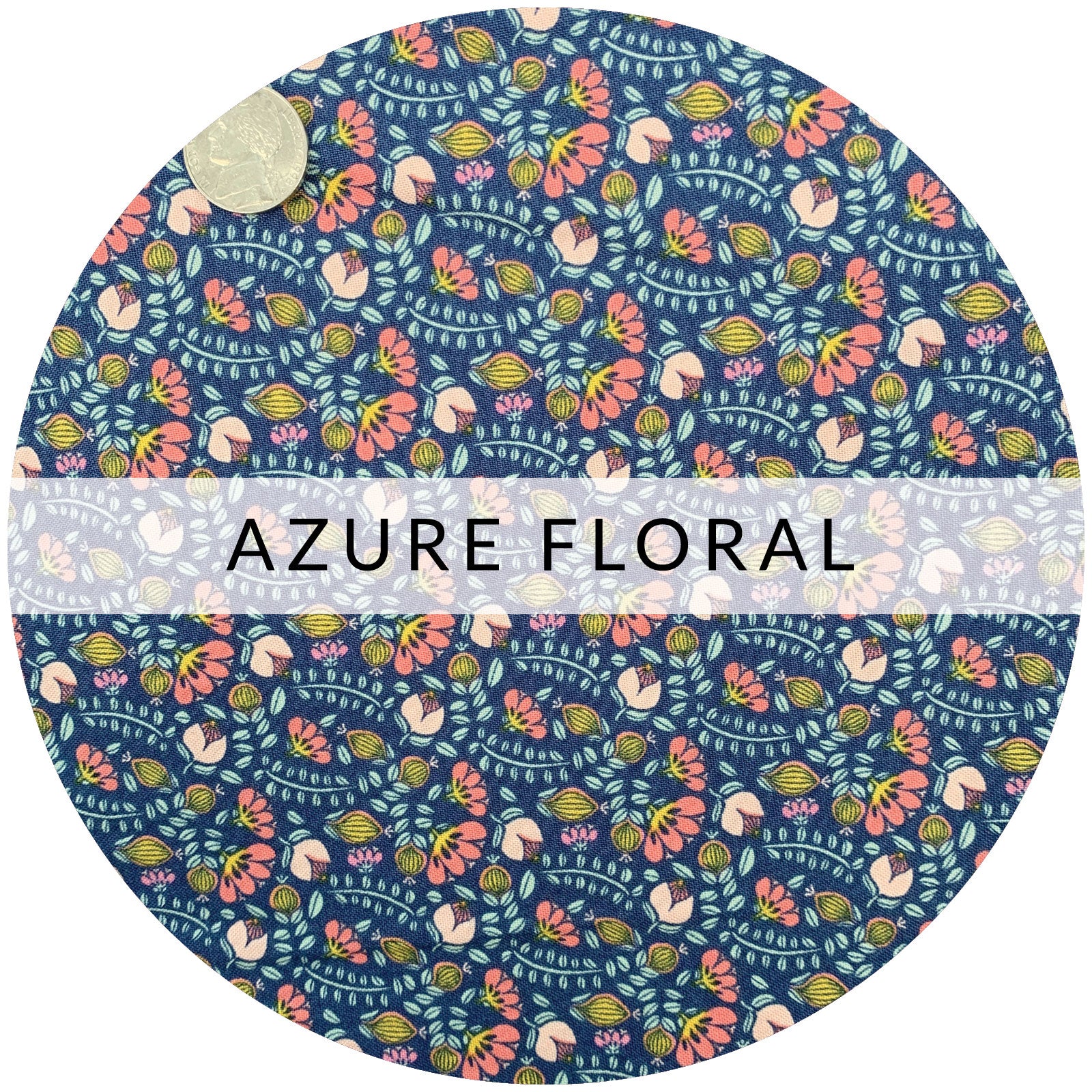 Adjustable Earloop Mask | Azure Floral