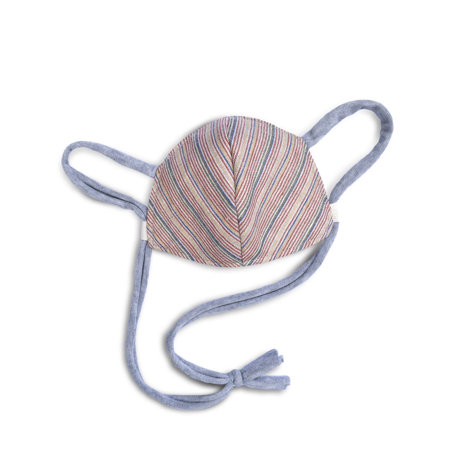 Adjustable Earloop Mask | Rainbow Stripe Linen