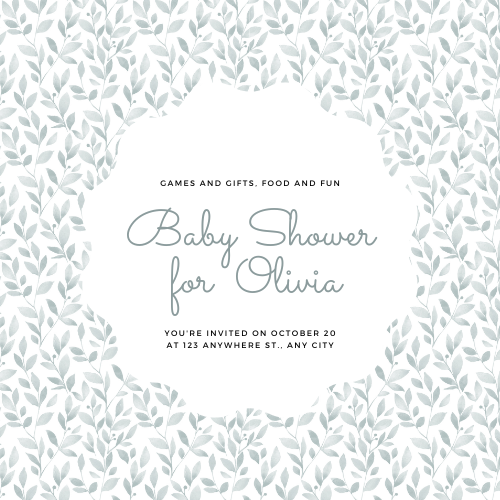 minimalist baby shower invitation graphic