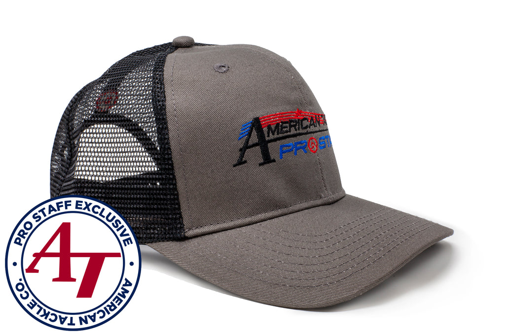 American Tackle ProStaff Mesh Back Trucker Hat - Grey – American Tackle ...