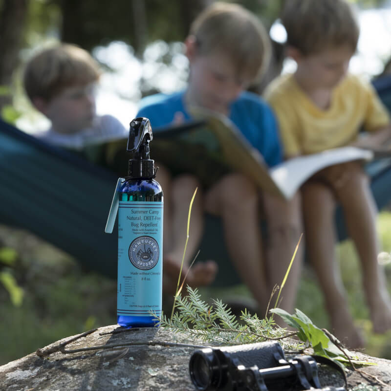 Nantucket Spider Natural Kids Bug Repellent Kids on Hammock