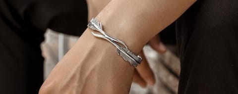 Bracelet plume d’ange ’ le guide spirituelle ’