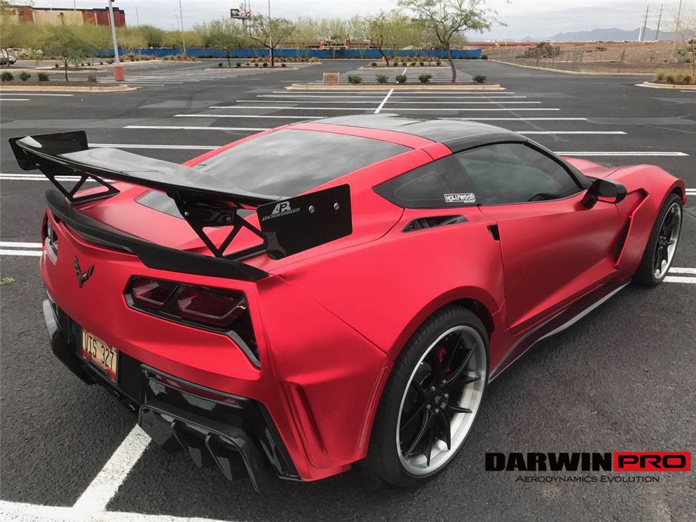 DarwinPRO BKSS Style Carbon Fiber Rear Diffuser For Corvette C7 Stingr