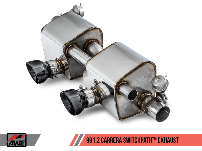 AWE Tuning Porsche 911 (991.2) Carrera / S SwitchPath Exhaust for PSE Cars - Chrome Silver Tips (3025-32018)