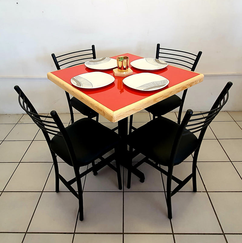 fiabilidad Afirmar Censo nacional Mesa para restaurante emboquillada con 4 sillas Maria