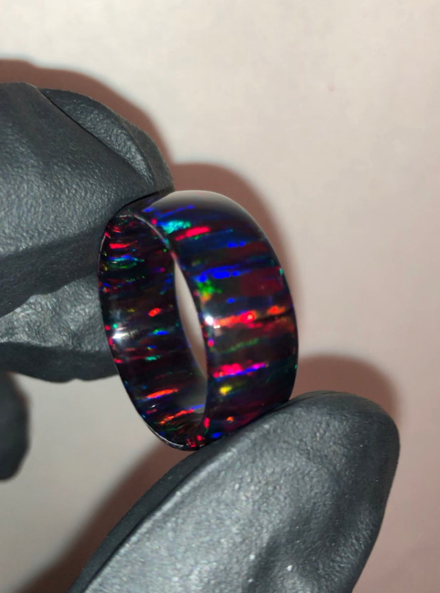 Crimson Solid Opal Ring – Tempest Rings