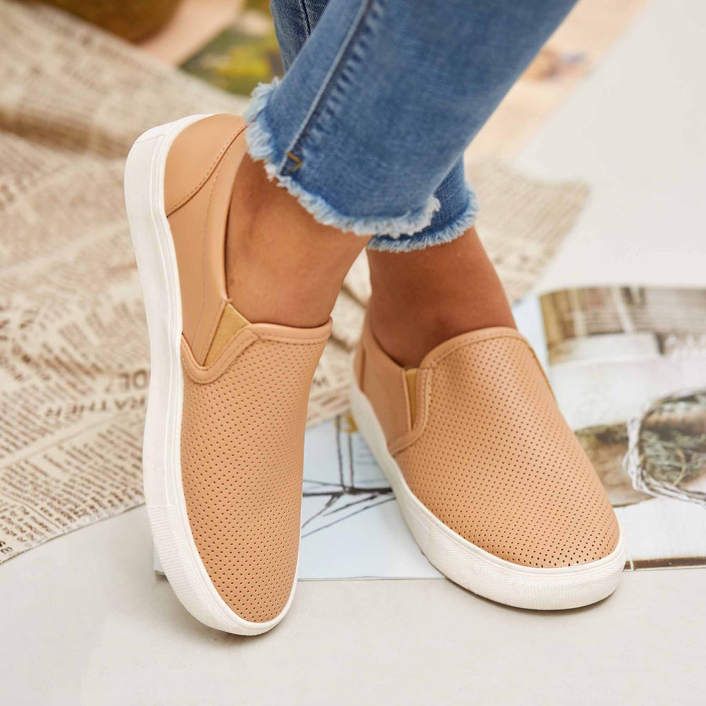 chellysun slip on running flat sneakers