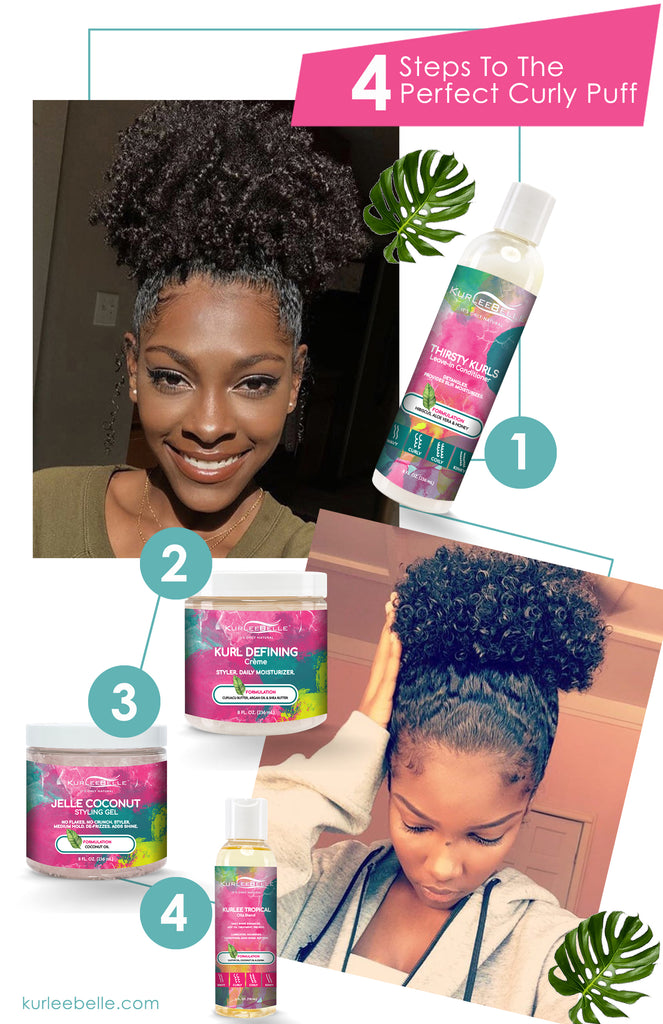 4 Steps to the Perfect Curly Puff | Kurlee Belle