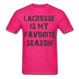 Lacrosse is My Favorite Season-Unisex Classic T-Shirt - fuchsia