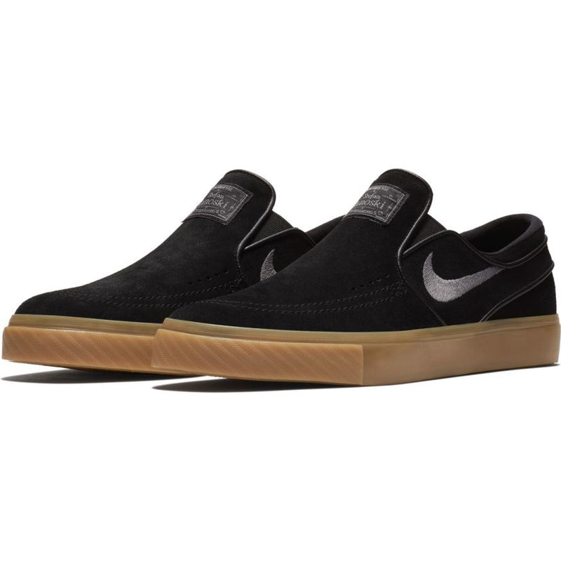 Hacer triángulo mezcla Nike SB Janoski Slip Skate Shoe - Black/Gun Smoke - Gum Light Brown –  Exodus Ride Shop