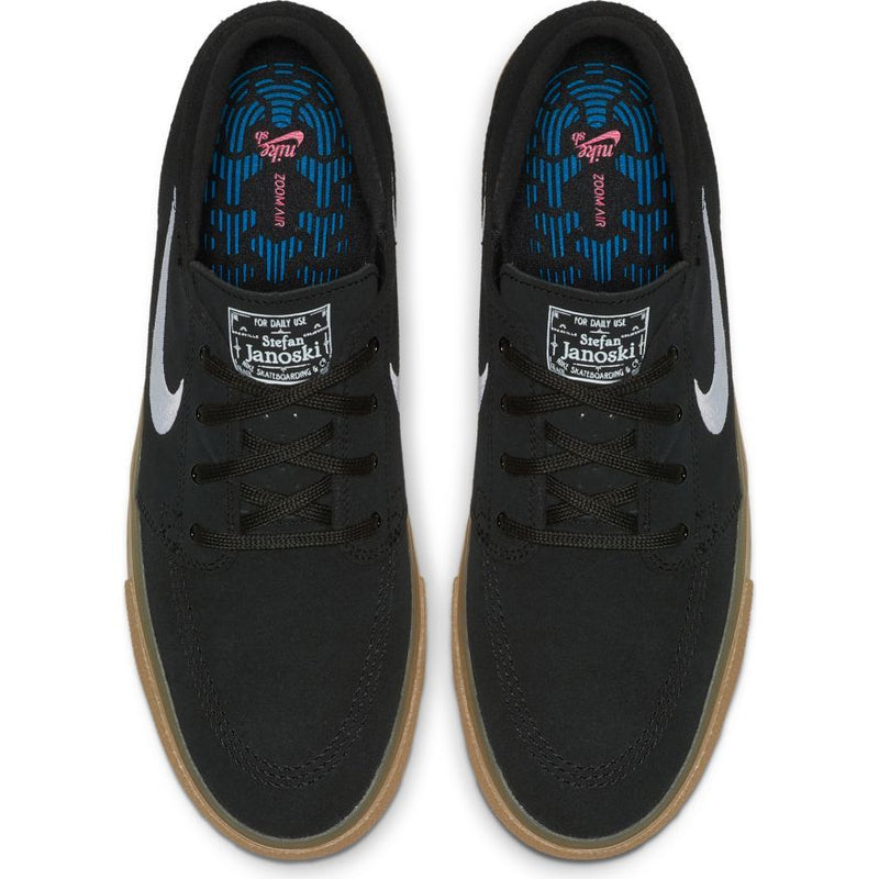 Nike SB Zoom Janoski RM Skateboard Shoe Black/White - Black Gum – Exodus Ride Shop