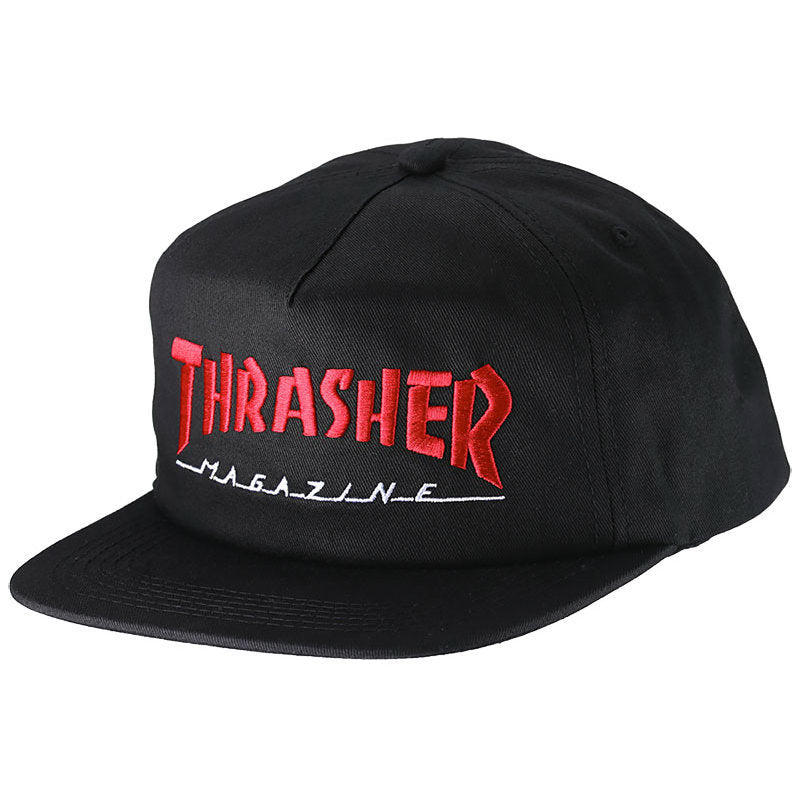 Thrasher Two Tone Skateboard Magazine Logo Snapback Hat - Black/Red ...