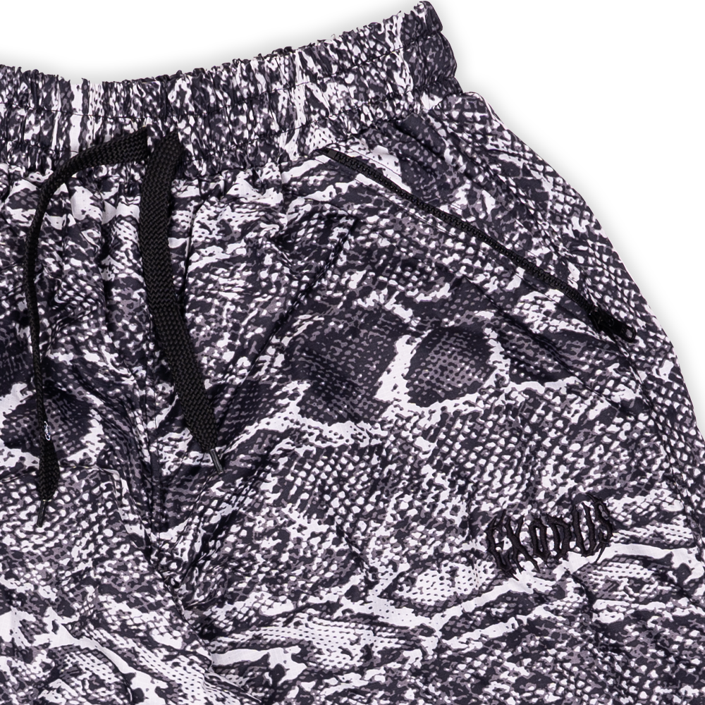 1990s Deadstock Snakeskin Print Drawstring Hammer Pants