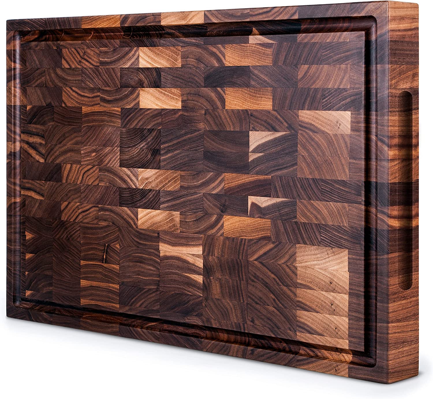 End Grain Walnut Large Cutting Board with Juice Groove — Anderson  Woodworking