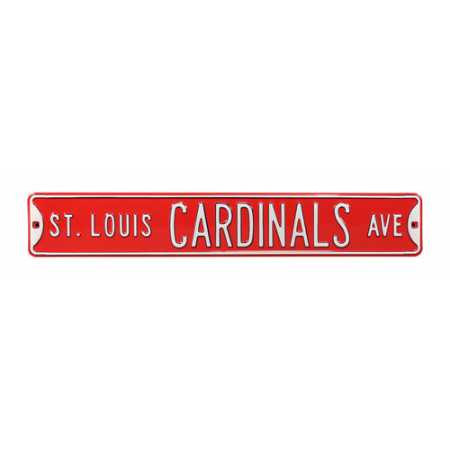 Authentic Street Signs St. Louis Cardinals Bird at Bat Steel Logo Sign
