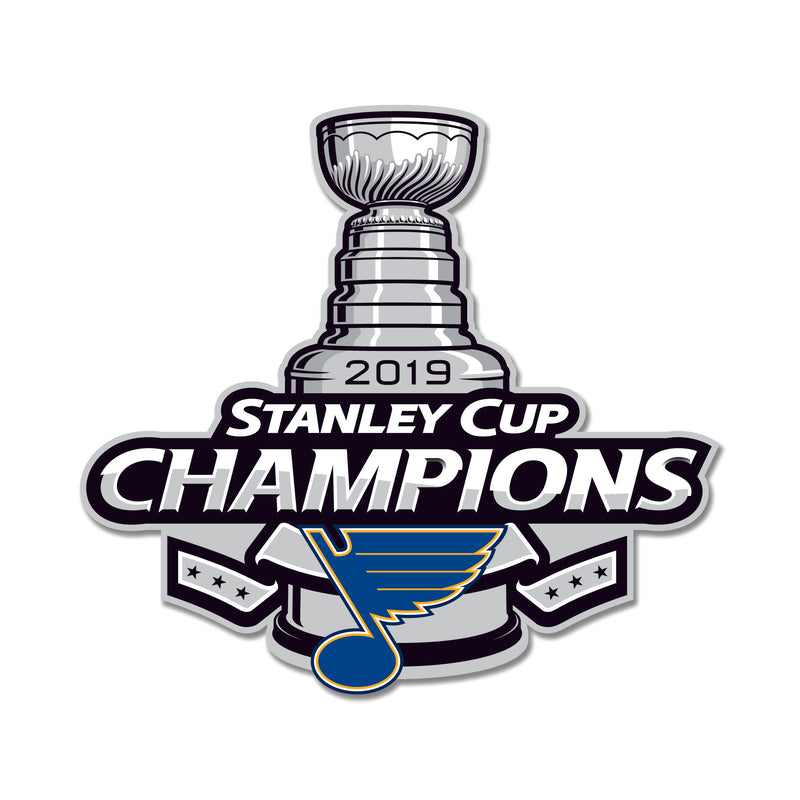 St. Louis Blues Stanley Cup 2019 Champs 12 Inch STEEL Logo Sign - authenticstreetsigns