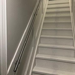 Stair railing in home