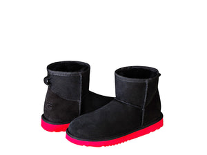 red and black uggs