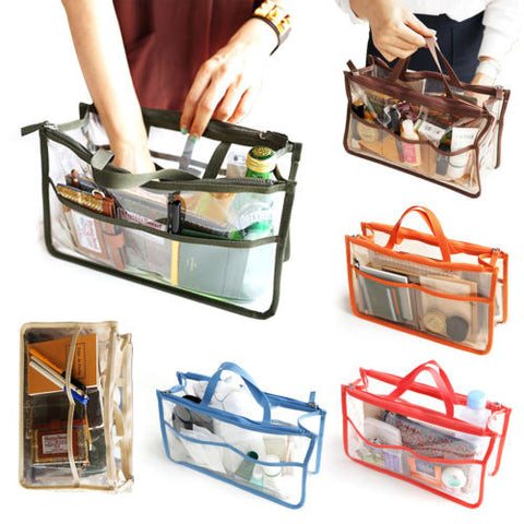 clear handbag organiser