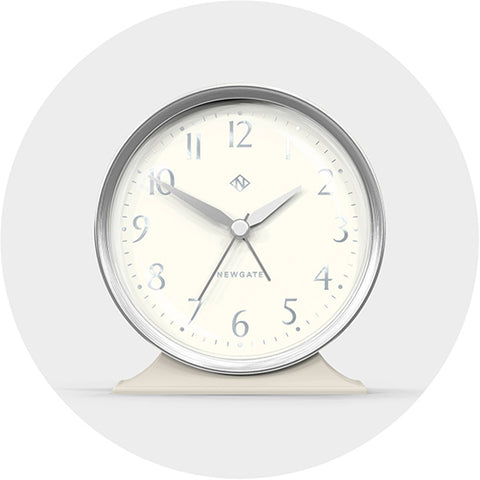 Decorative Alarm Clock – Cream & Silver – Newgate – Hotel HOTE651LGY