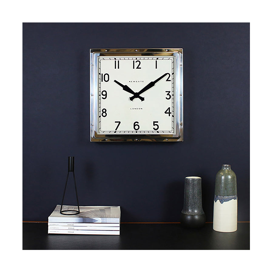 Newgate Quad Wall Clock In Stainless Steel Newgate World