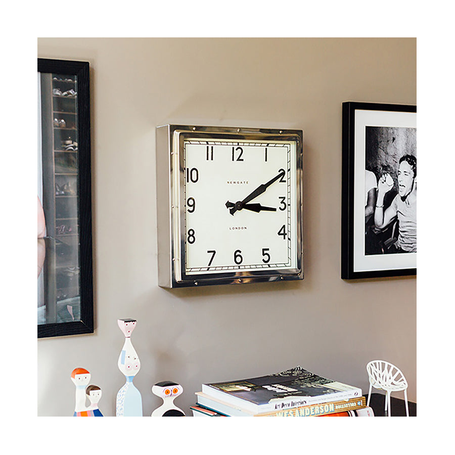 Newgate Quad Wall Clock In Stainless Steel Newgate World