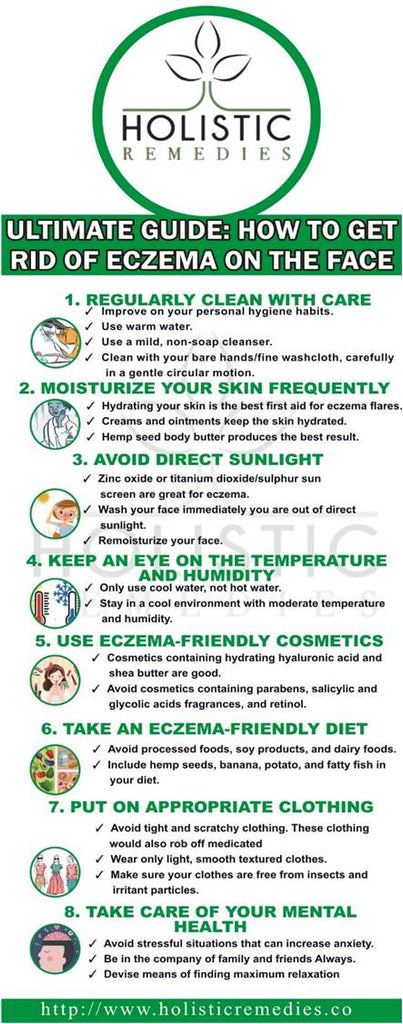 How to get rid of eczema infographic
