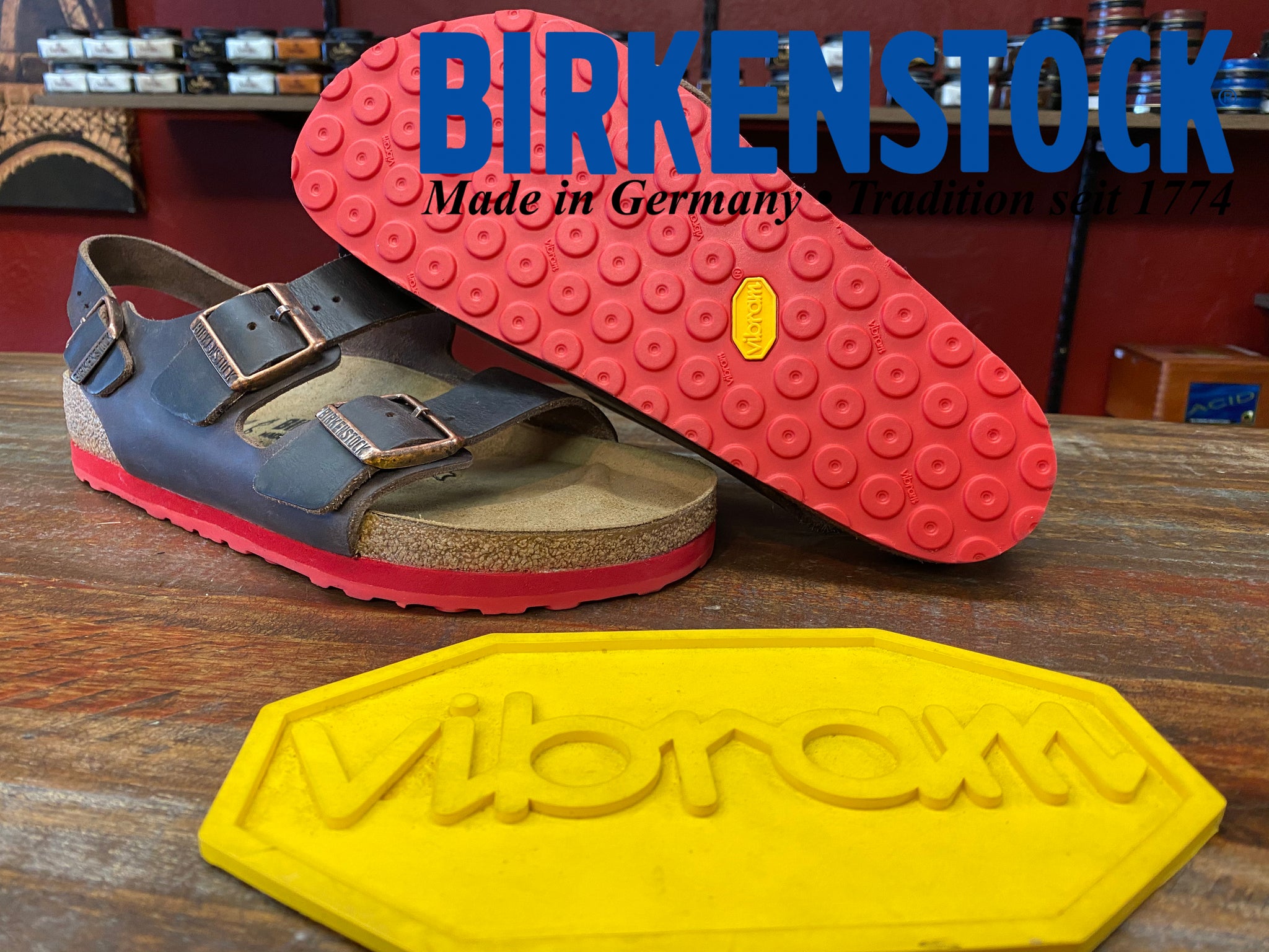 birkenstock red sole