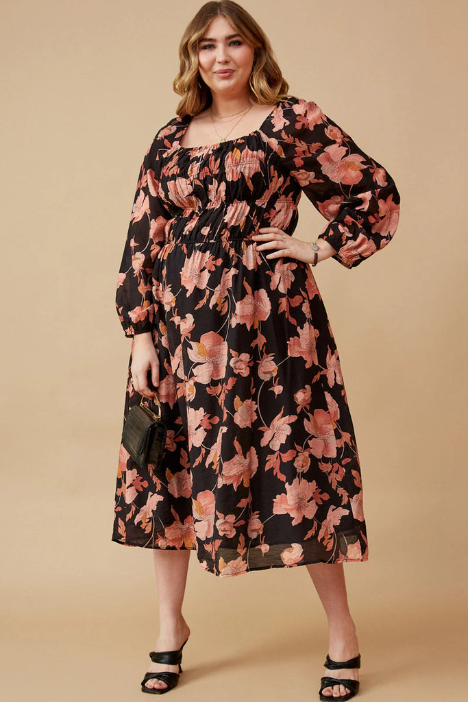 Island Escape Plus Size Magnolia Floral-Print Swim Dress, Created for  Macy's - Macy's