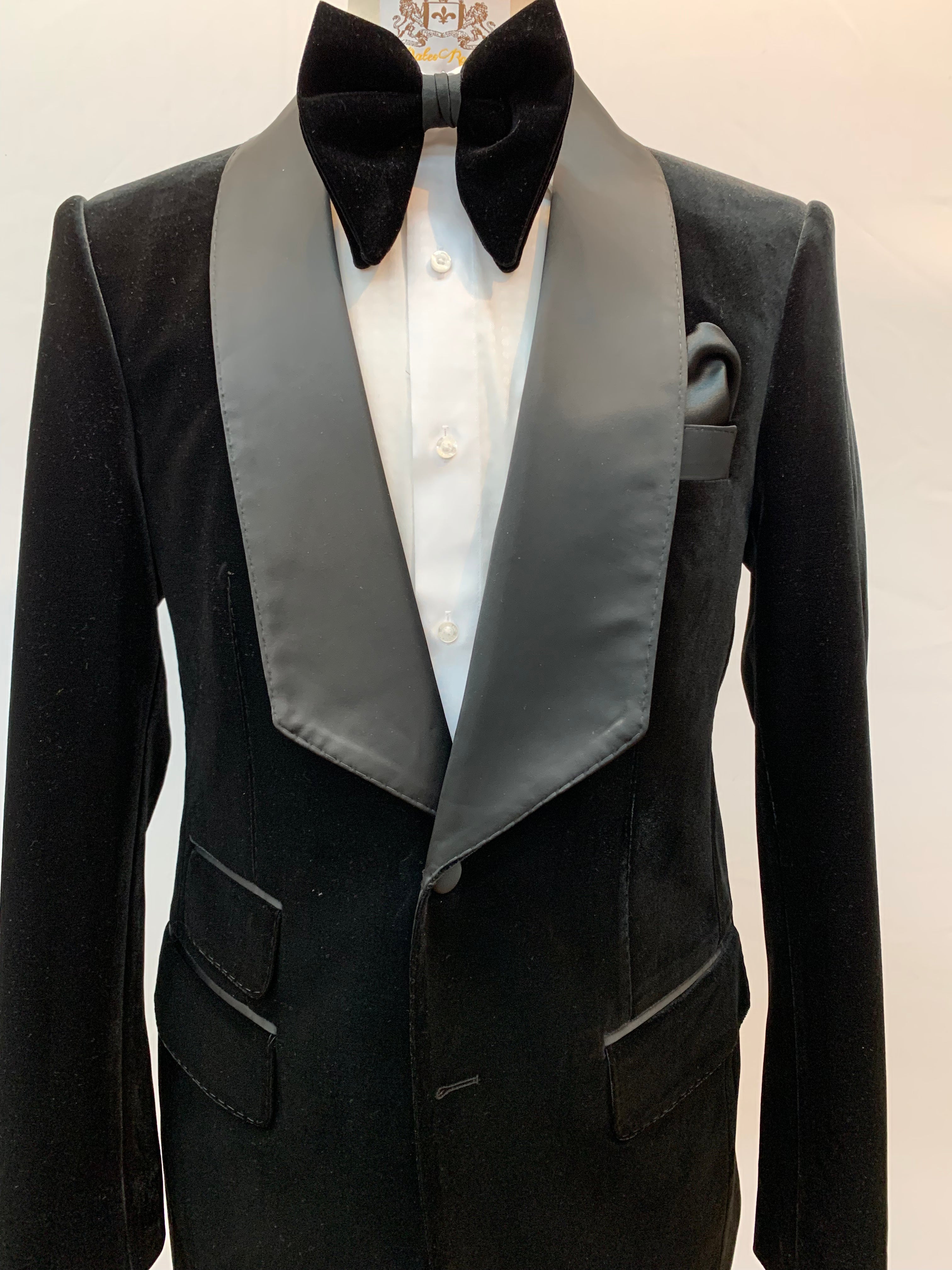 Wedding Black Velvet Shawl Collar Double Breasted Tuxedo Blazer Suit – Tumuh