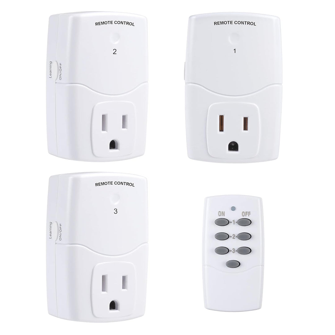 Wireless Outlet Plug with Wall Switch & Braille (On/Off) Mark