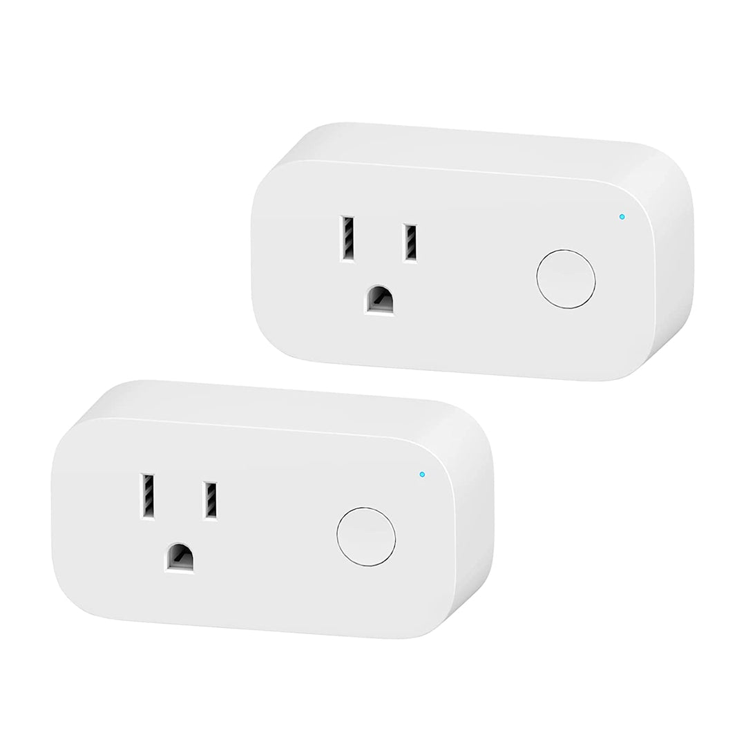 2 PCS Smart Plugs Mini Bluetooth WIFI Smart Socket Switch Works with Alexa,  Echo & Google Home, Remote Control Smart Outlet with Timer Function, No Hub  Required 