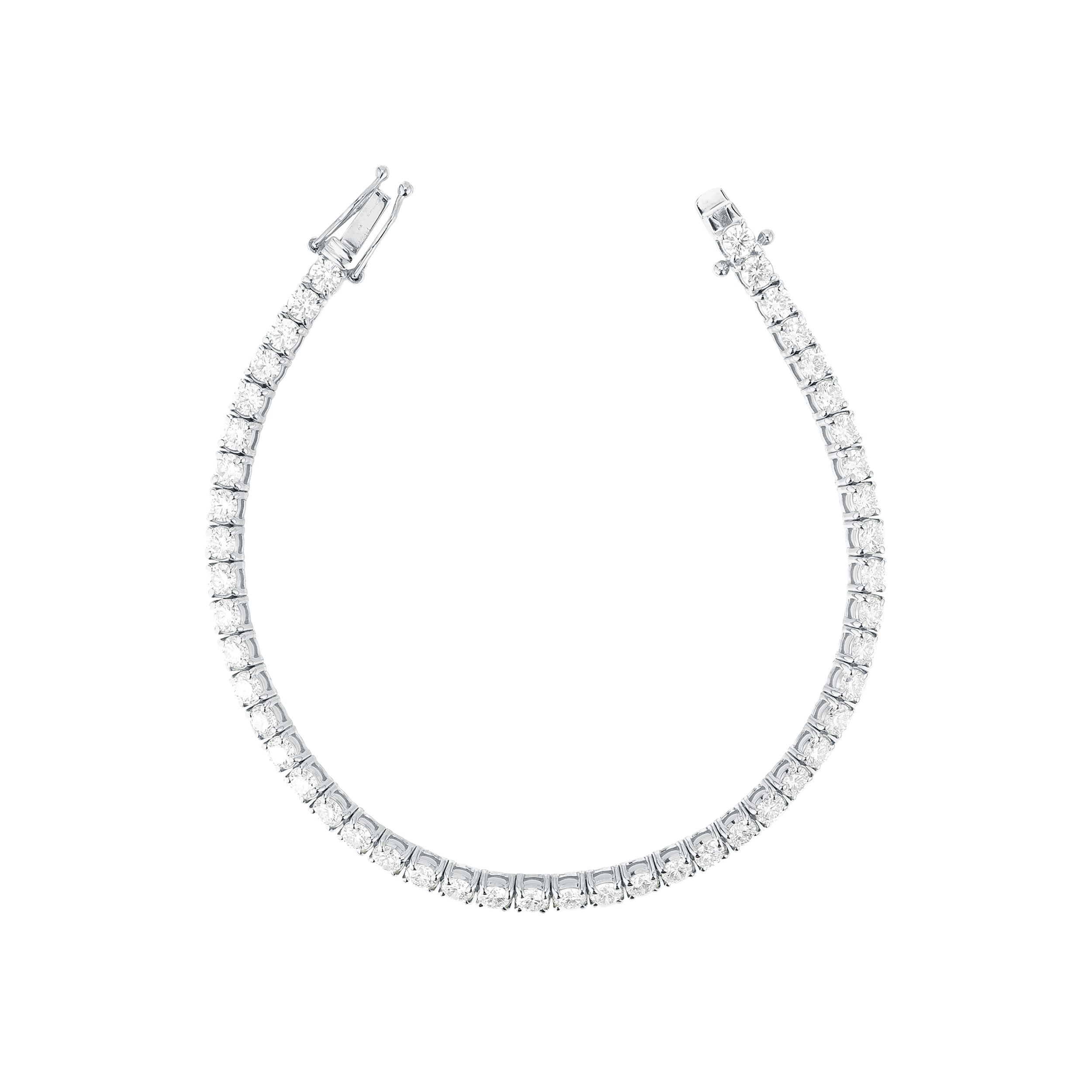 Shop 5.15 Carat White Gold Diamond Tennis Bracelet for Valentine's Day