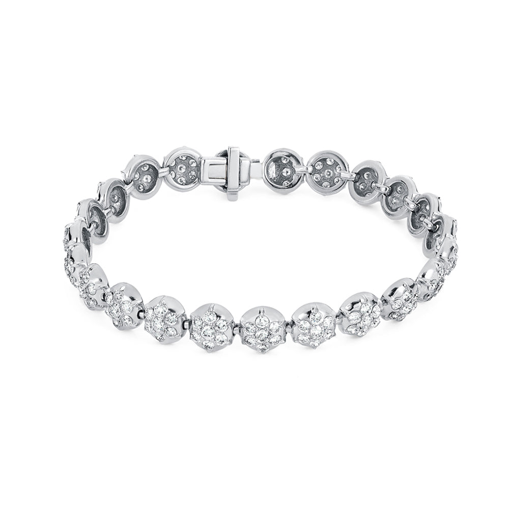 Shop White Gold Diamond Crown Tennis Bracelet | Carbon & Hyde