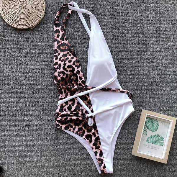Leopard Thong Push up Bikini