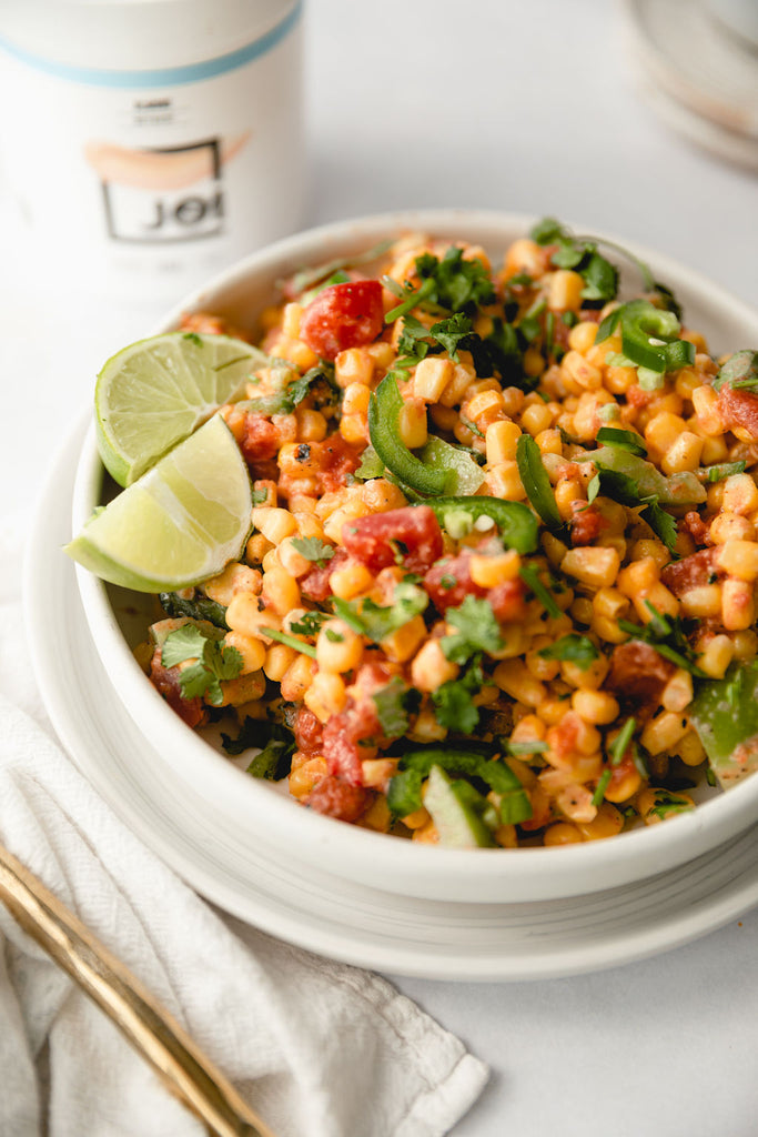 street corn salad with creamy salsa