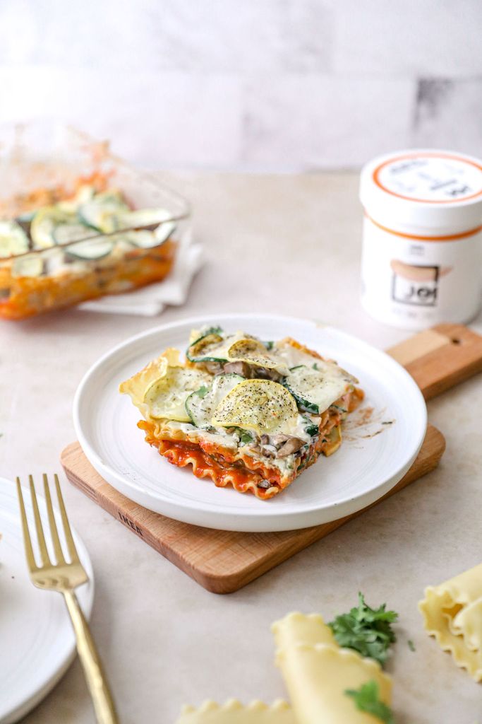 veggie lasagna with vegan ricotta earth day