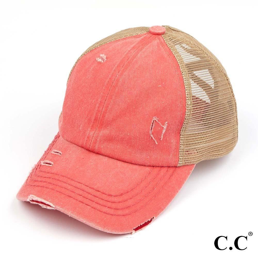 C C Brand Criss Cross Ponytail Hat